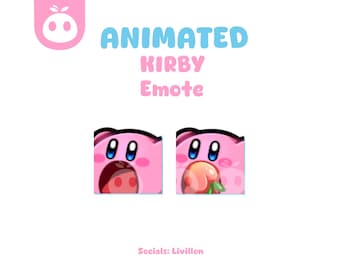 Kirby Animated Peach Emote - Twitch, Discord and YouTube