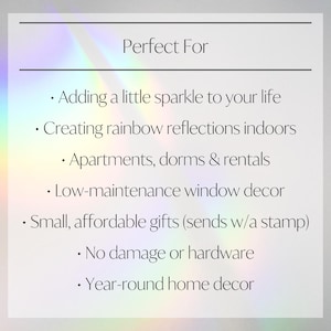 JUEGO DE ATRAPASOLES EN FORMA DE CORAZÓN, calcomanía atrapasol, pegatina para crear arcoíris, adhesivo para ventana con prisma de arcoíris, prisma de arcoíris, juego de 3 imagen 8