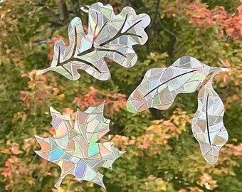 Rainbow Maker Leaf Suncatcher Set – Static Cling Window Decor