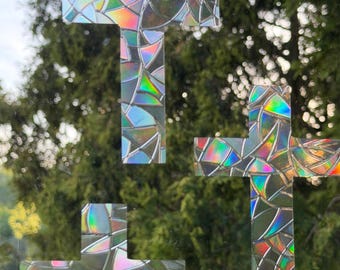 CROSS Sun Catcher set of 3,  Christian Rainbow Maker Static Cling Window Decals