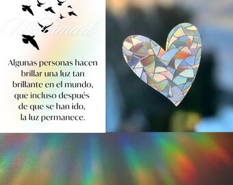 Monumento Español Regalo de condolencias, Regalo de duelo, Regalo por pérdida de padre o madre Sun Catcher Sympathy Funeral Gift
