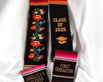 Mexican Graduation Stole,Personalized Mexican Graduation Stole,Mexican Serape Stole,Graduation Sash,Mexican Class of 2026 Stole,mexican sash