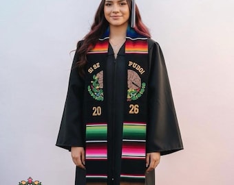 Mexican Graduation Stole,Personalized Mexican Graduation Stole,Mexican Serape Stole,Graduation Sash,Mexican Class of 2026 Stole,mexican sash