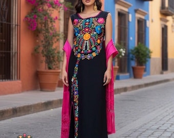 Women Embroidered Mexican Dress/Mexican Wedding Dress/Mexican Party Dress/Cinco de Mayo Dress/Embroidered Mexican Dress/Traditional Dress