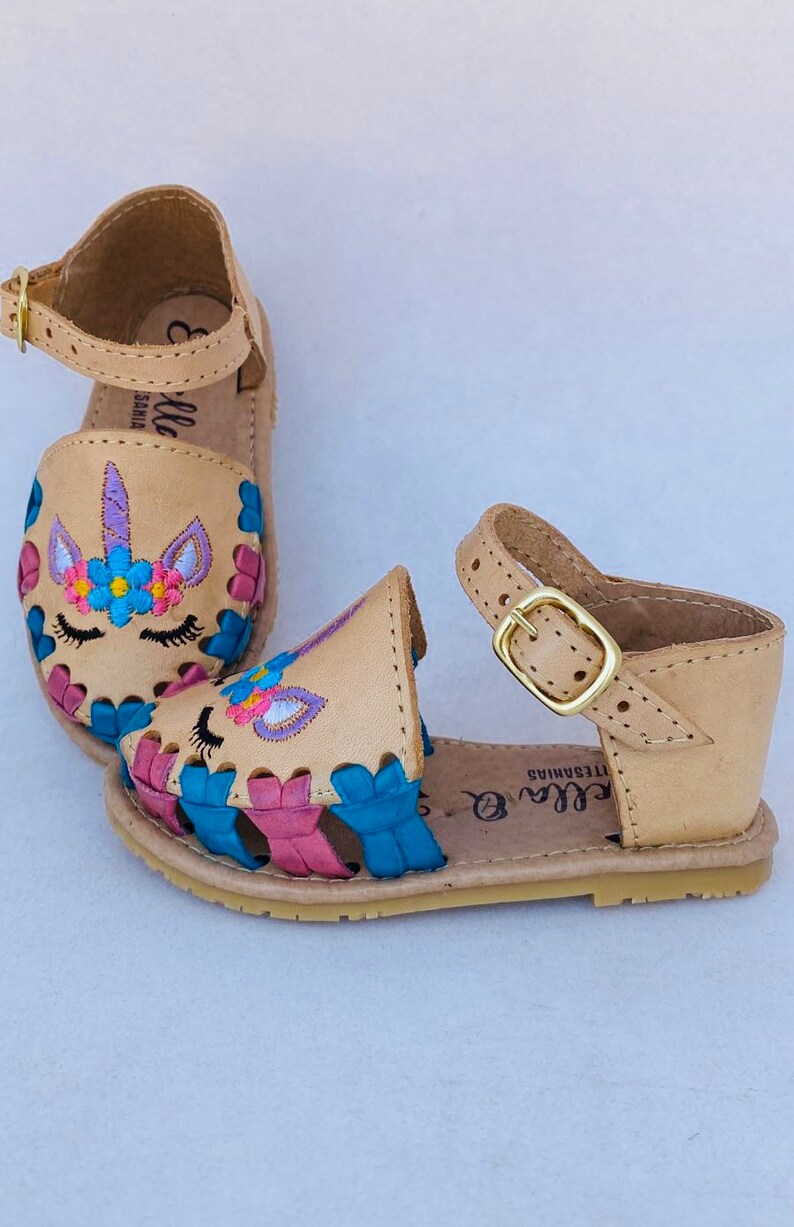 Baby Girl Mexican Sandals Unicorn/ Huaraches Mexicanos De Niña Etsy