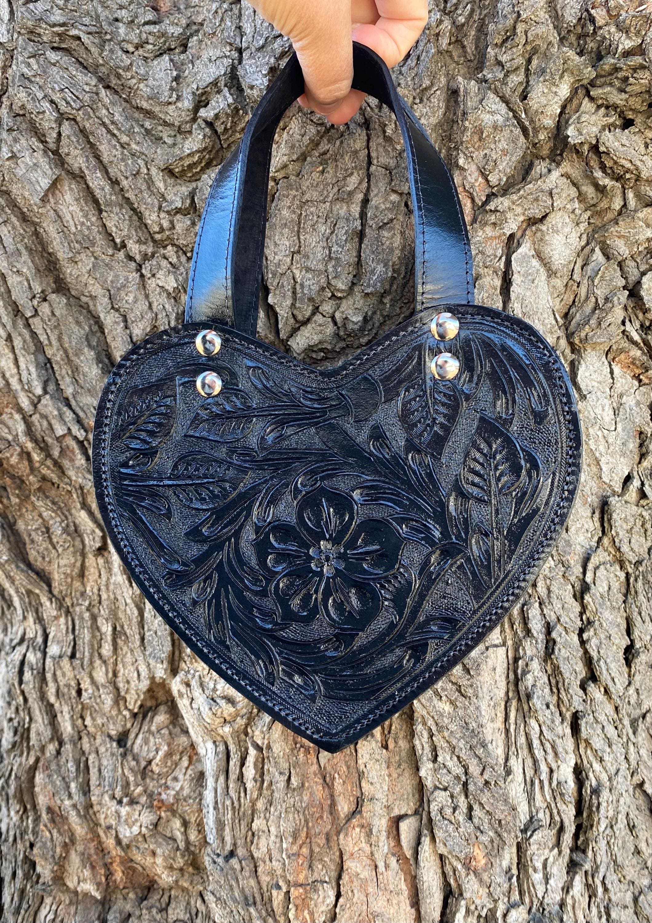 Mexican Leather Heart Purse - Etsy