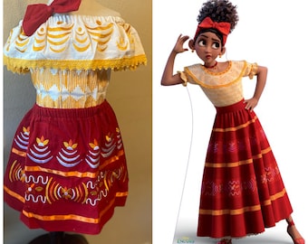 Traje de Dolores madrigal.Película Encanto.Encanto dolores inspirado. Vestido dolores madrigal