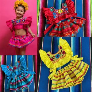 Baby girl mexican outfit/ Sarape outfit for girls/ fiesta uno set/ baby bloomers/ mexican dress for girl/ cinco de mayo dress for girls