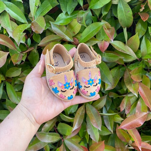 Baby Girl Mexican Sandals Unicorn/ Huaraches Mexicanos De Niña Etsy