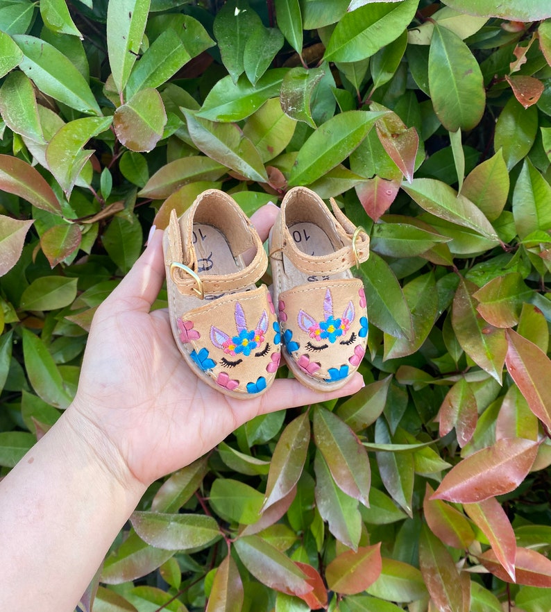 Baby Girl Mexican Sandals Unicorn/ Huaraches Mexicanos De Niña Etsy