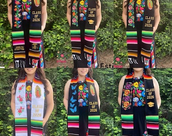 Mexican Graduation Stole,Personalized Mexican Graduation Stole,Mexican Serape Stole,Graduation Sash,Mexican Class of 2026 Stole,mexican sash