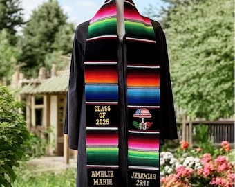 Mexican Graduation Stole,Personalized Mexican Graduation Stole,Mexican Serape Stole,Graduation Sash,Mexican Class of 2026 Stole,mexican sash