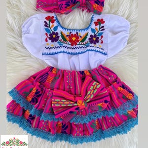 Baby girl mexican dress / Sarape outfit for baby/ fiesta uno set/ baby bloomers/ mexican dress for baby girl/ cinco de mayo dress for baby