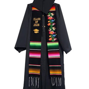 Mexican Graduation Stole,Personalized Mexican Graduation Stole,Mexican Serape Stole,Graduation Sash,Mexican Class of 2026 Stole,mexican sash