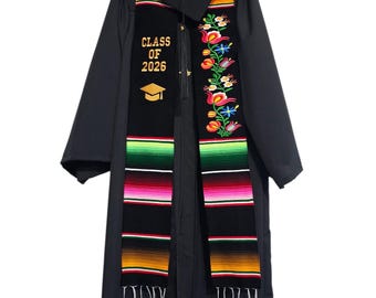 Mexican Graduation Stole,Personalized Mexican Graduation Stole,Mexican Serape Stole,Graduation Sash,Mexican Class of 2026 Stole,mexican sash