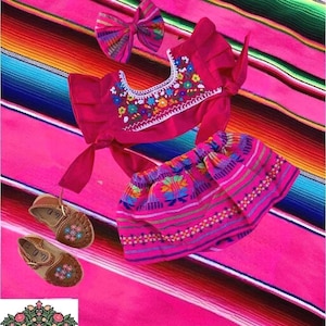 Mexican set for girl/Mexican baby set/Mexican girl clothing set/Cinco de mayo baby set/Mexican dress for embroidered baby