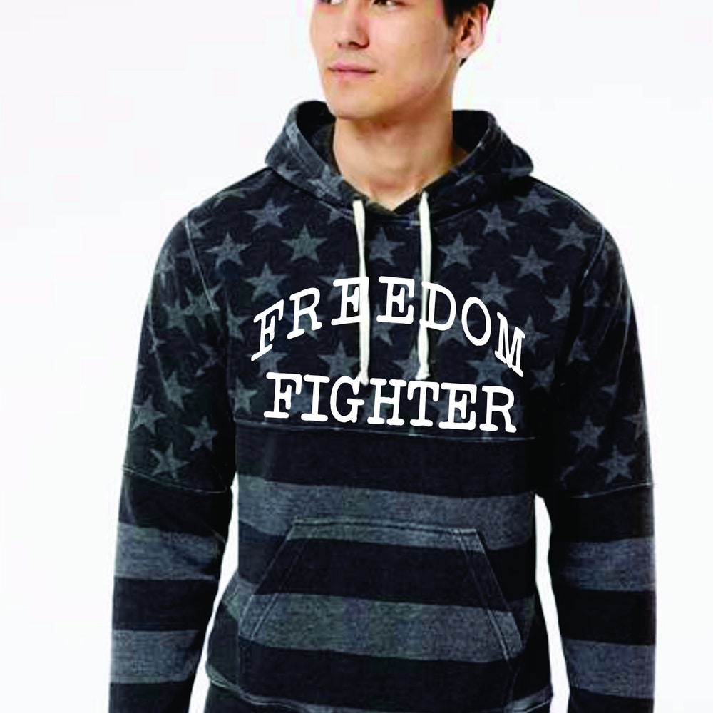 Freedom Fighter Hoodie, Stars And Stripes Hoodie, Flag Hoodie, Usa Sweatshirt, America Sweatshirt, Hooded Sweatshirt, Patriotic Sweatshirt