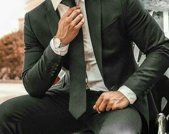 MEN GREEN SUIT - Men Green Tuxedo - Elegant Green Suit - Men Suit - Tuxedo For Men - Slim Fit Suit - Men Wedding Suit - Emerald Green Suit