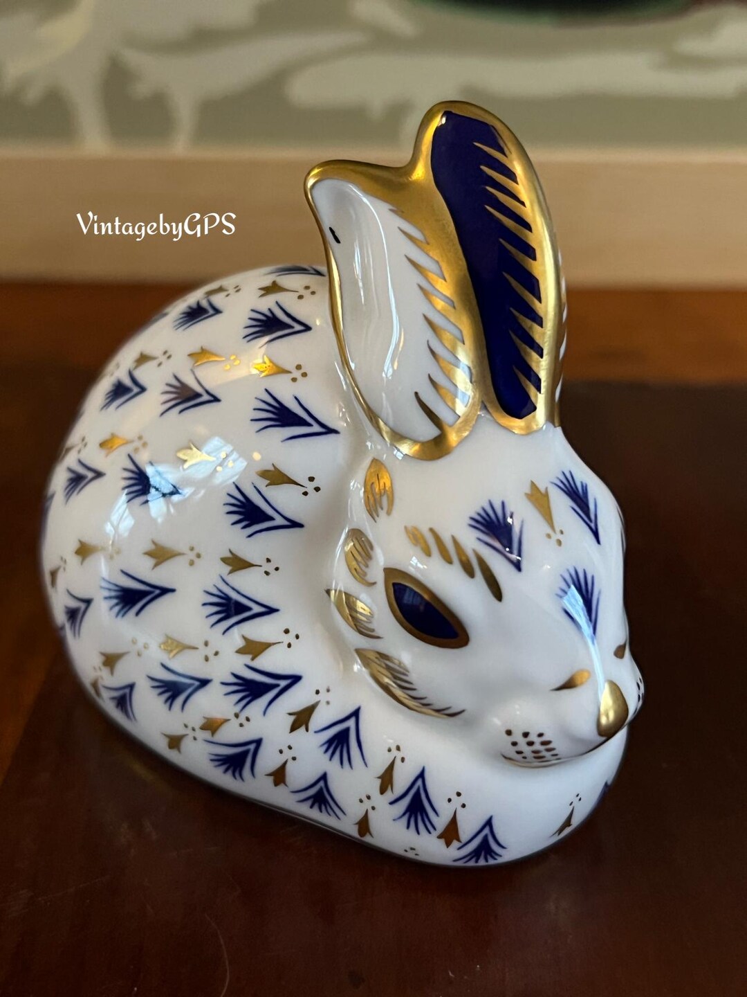 Royal Crown Derby Paperweight - Rabbit - Gold Stopper - Etsy