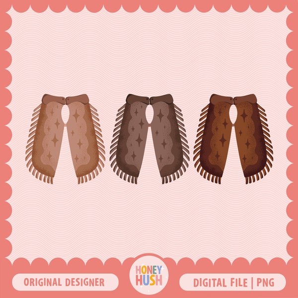 Assless Chaps PNG | Retro Western Cowgirl File | Digital Download