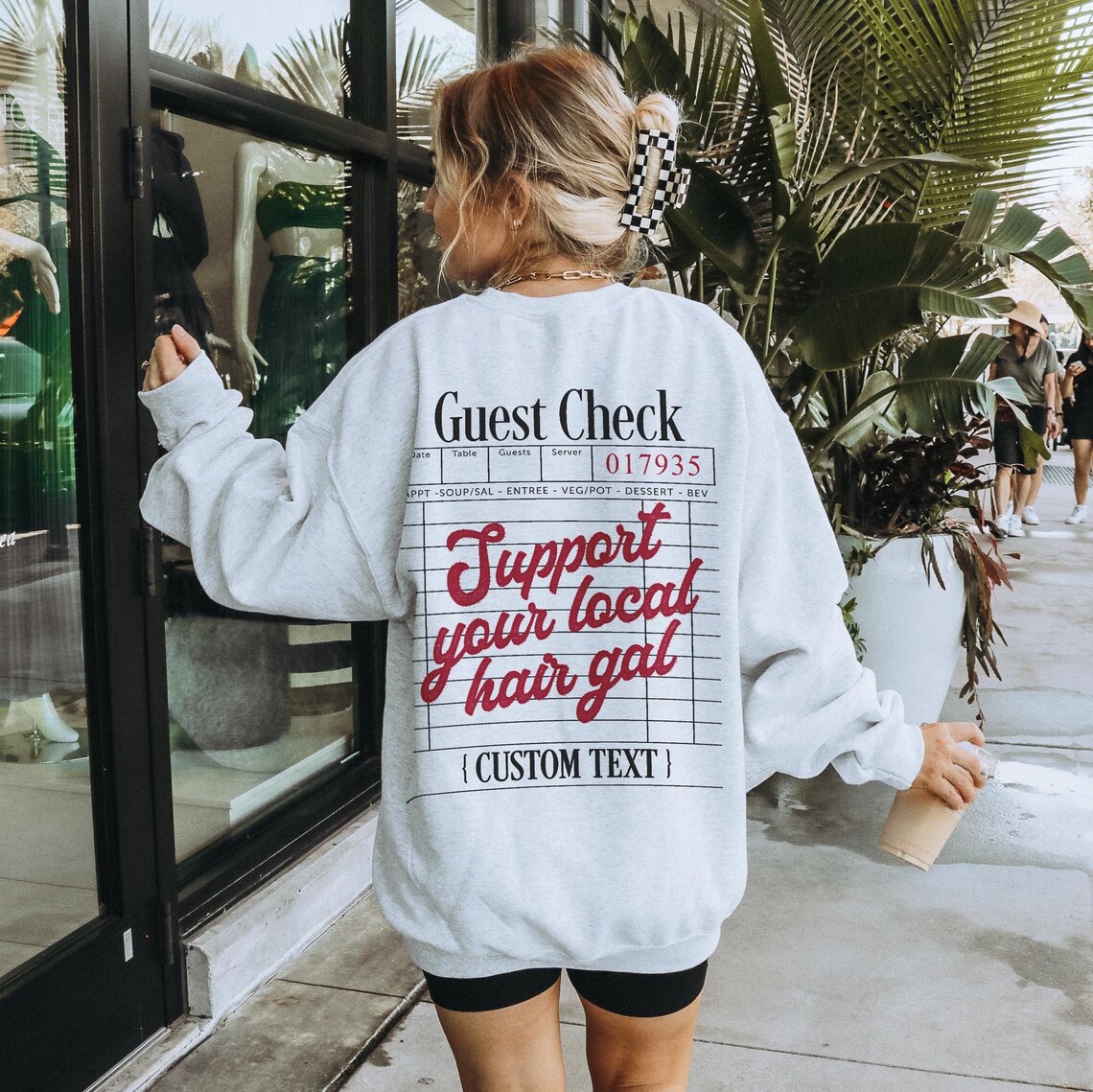 Custom Support Your Local Hair Gal Sweatshirt - Support Your Local ...