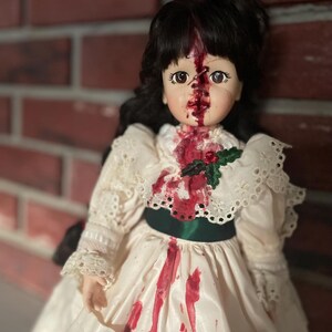 OOAK Creepy Hand Painted Altered Doll- Noelle