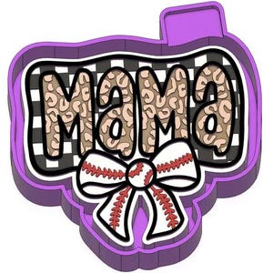 Baseball Mama Silicone Mold: Car Freshie, Bow Mold
