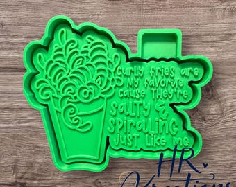 Salty Fries Silicone Mold, Funny Freshie Mold