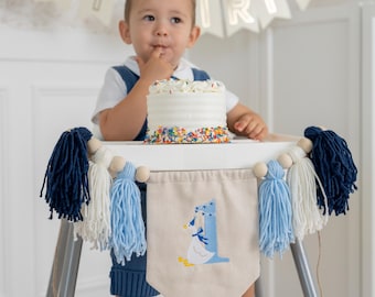 One silly Goose First Birthday High Chair Banner