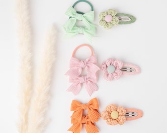 Toddler Hair Ties, Toddler Bow Clips, Baby Hair Clips, Baby Elastic Ties, Hair Accessories, Easter Baby Gift, Toddler Hair Clips, Baby Bows