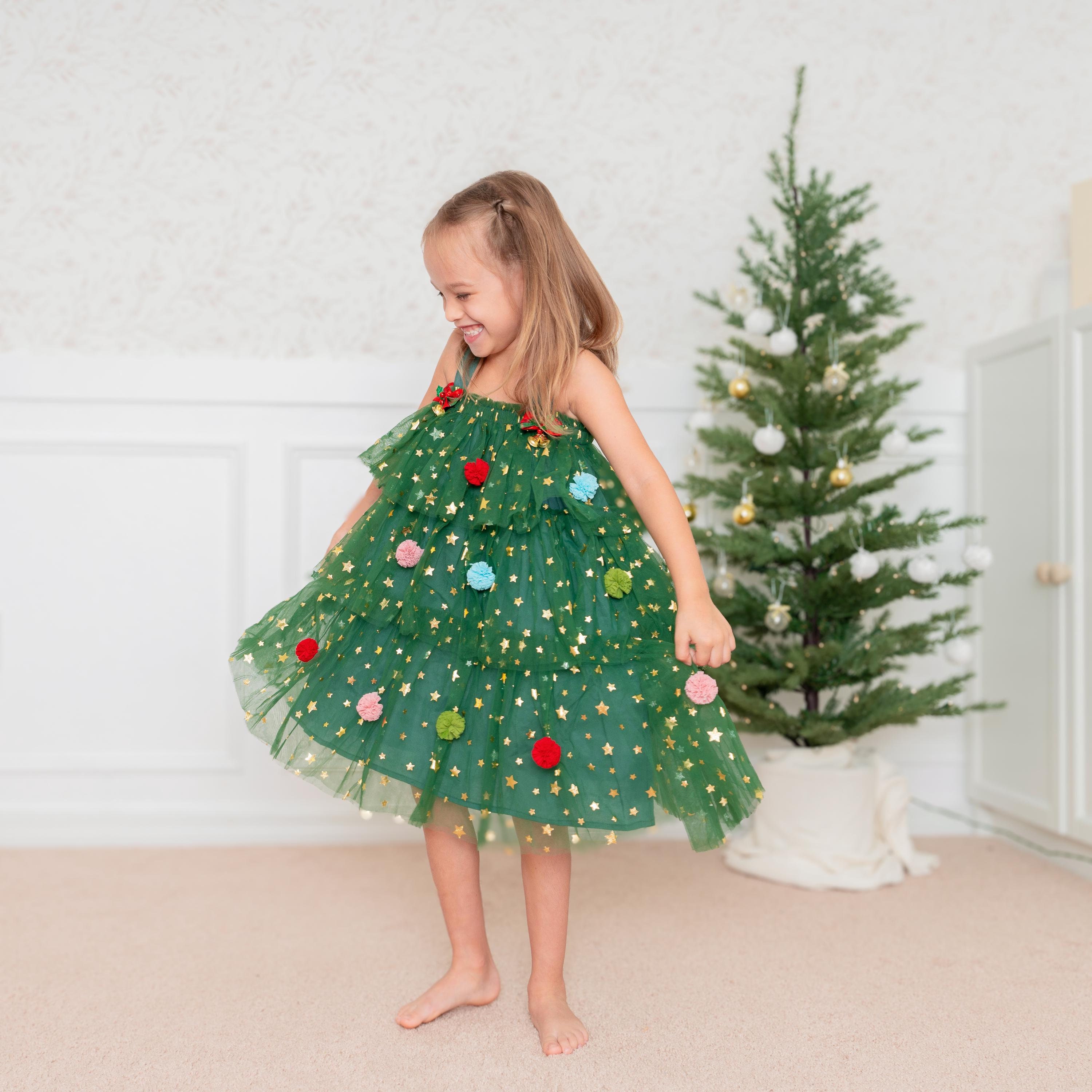 green christmas tree dress Katherine's Collection Lady with Tree Dress 28-928536 – Baker Rowe main image 1