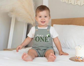 Custom First Birthday Boy Romper, Personalized Cake Smash Outfit