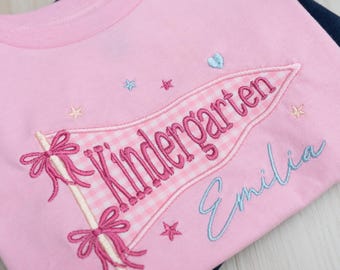Personalized Embroidered Kindergarten Shirt, First Day of School Outfit, Back To School Kids Tee