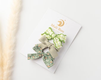 Fermagli per capelli per neonati con fiocco, set da 3, fiocchi per capelli per bambine, fermagli a coccodrillo, regalo per bambine, fermagli per capelli per bambine, accessori per capelli per bambini