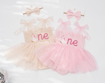 One Silly Goose First Birthday Dress, Cake Smash Custom Romper Personalized Embroidered Baby shirt
