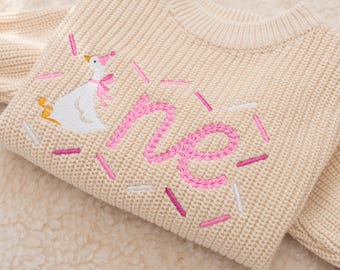One Silly Goose First Birthday Outfit Girl, 1st Birthday Sweater Boy