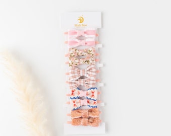 Toddler Hair Ties, Pink Bow Hair Tie, Baby Hair Tie, Ouchles Hair Ties, Hair Accessories for Kids, Gift for Little Girl, Easter Hair Bows