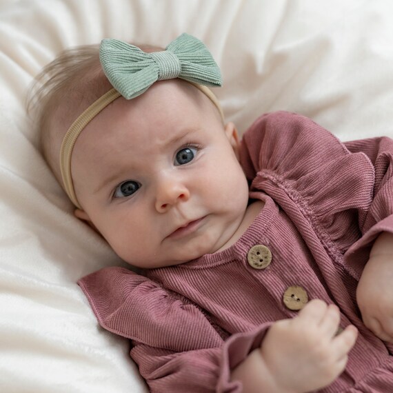 Lot De 4 Serre-têtes En Nylon Pour Bébé Fille - Élastiques à Fleurs, Pour Fêtes, Photos Et Quotidien