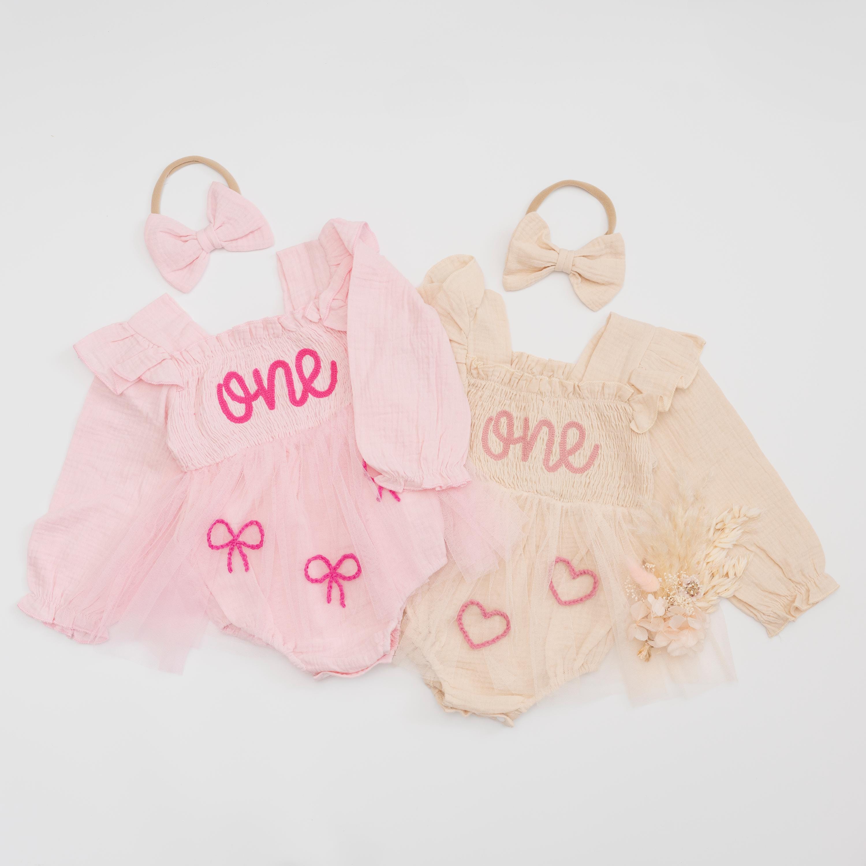 1st Birthday Long Sleeve Romper