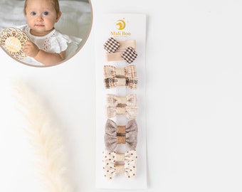 Hair Clips for Baby Girls, Kid Hair Accessories, Toddler Hair Clip with Bow, Baby Bow Clips, Mini Hair Clips, Gift for Baby Girl