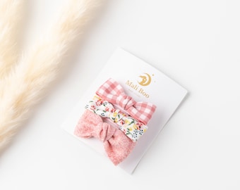Baby Hair Clips with Bows, Baby Bow Clip, Toddler Hair Clip, Infant Bow, Easter Egg Stuffers, Bows for Baby, Pigtail Bows Set, Newborn Bow