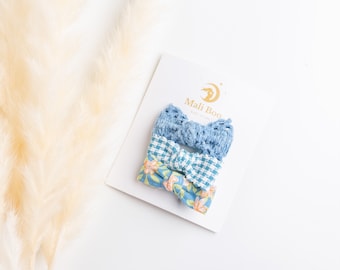 Baby bow set, Baby hair clips, Little Girl Hair Clip, Mini Bow Clips, Toddler Hair Clip, Infant Bow Clips, Baby Shower Gift
