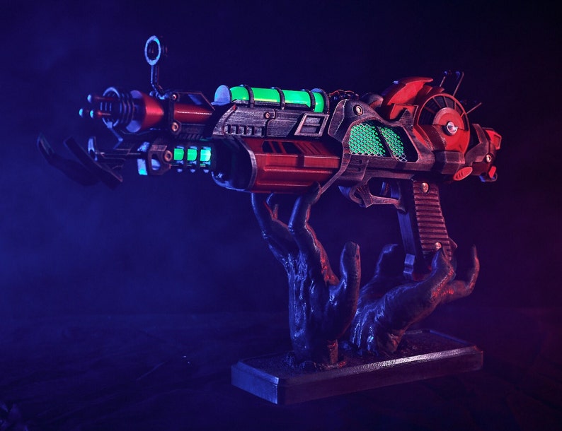 Réplique de lumières LED Ray Gun Mark 2 Call of Duty Zombies Cosplay à collectionner CoD Ray Gun + Stand
