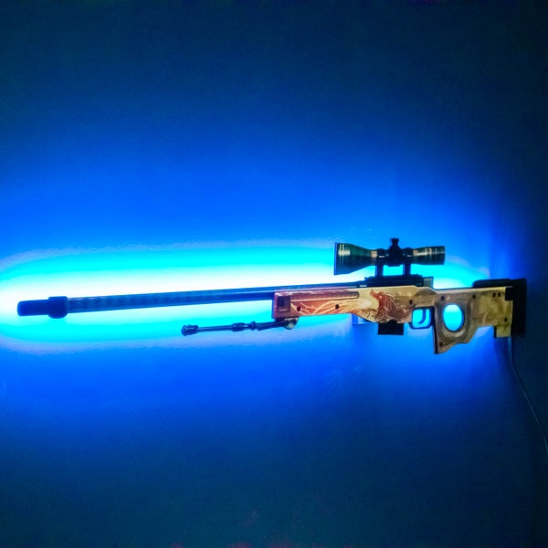 CS GO AWP DRAGIN LORE RGB WALL ART COUNT