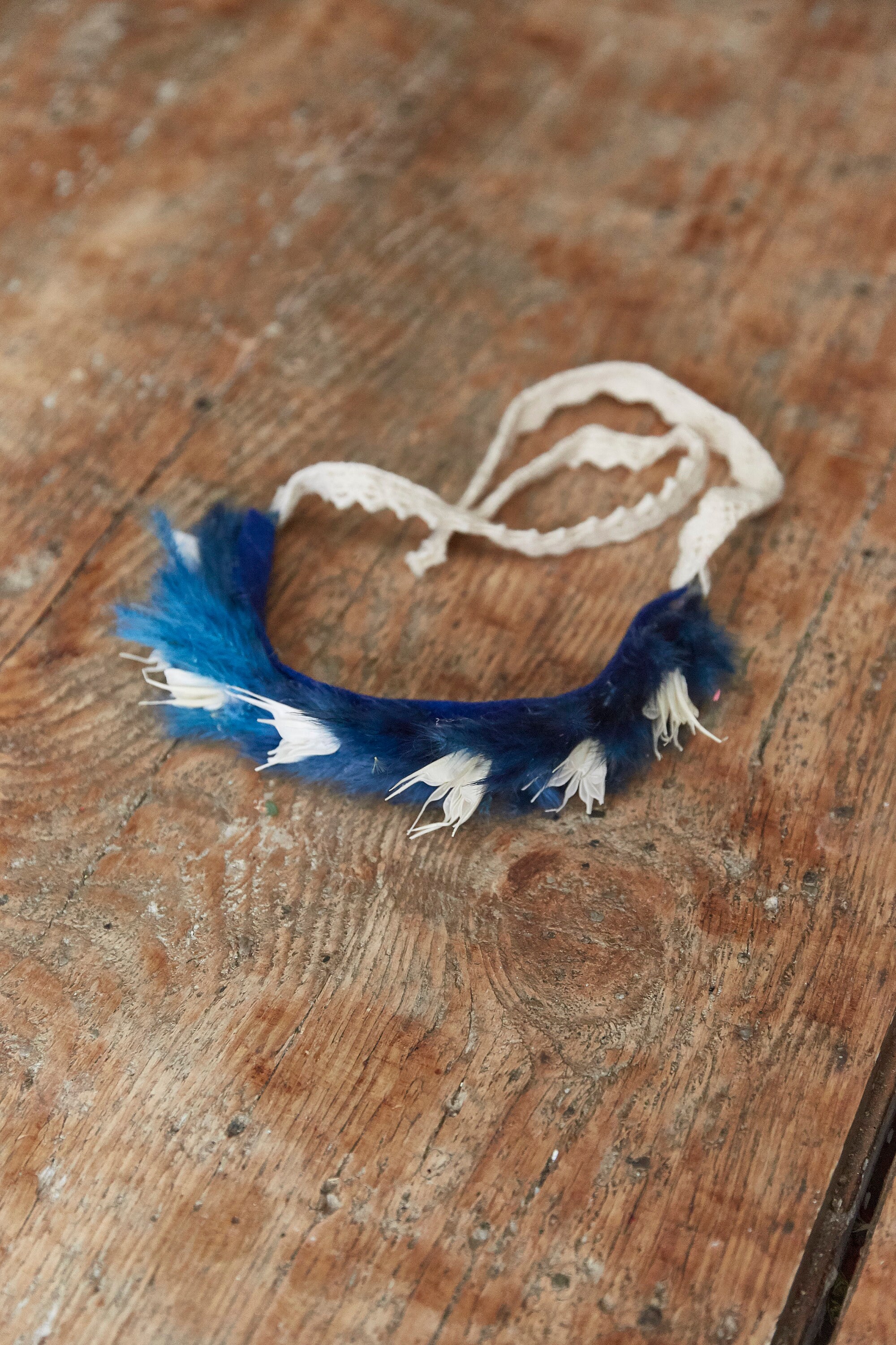 Couronne de Pampas Bleus