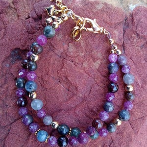 Medium/Large Rough Ruby Blue/Green Kyanite Garnet Red Pyrite Gold Charm Fire Element Passion Courage Emotional Healing Empath Protection 96