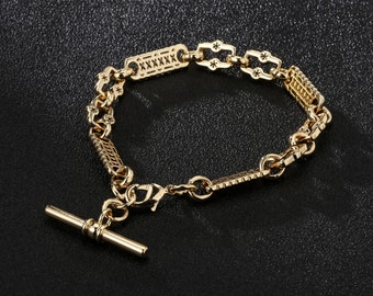 9ct rose gold hotsell stars and bars bracelet