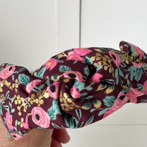 Headband, Top Knot Headband, Fabric Headband, Headband for Adults and Children-Rifle Paper Co Fabric