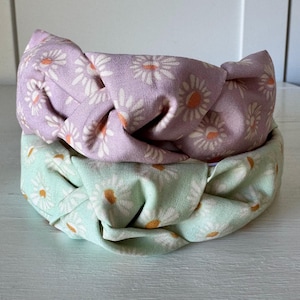 Headband, Top Knot Headband, Fabric Headband, Headband for Adults and Children-Slow Summer Flowers