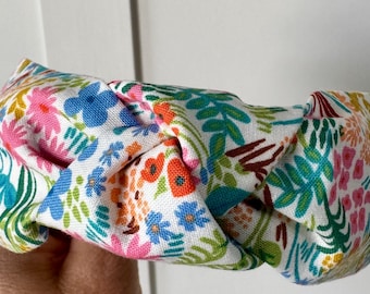 Floral Top Knot Headband: Rifle Paper Co Fabric Headband